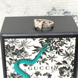 Gucci Sterling Silver Butterfly Ring (GUC)